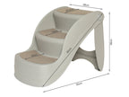 Folding 3 Steps Pet Stairs - Grey