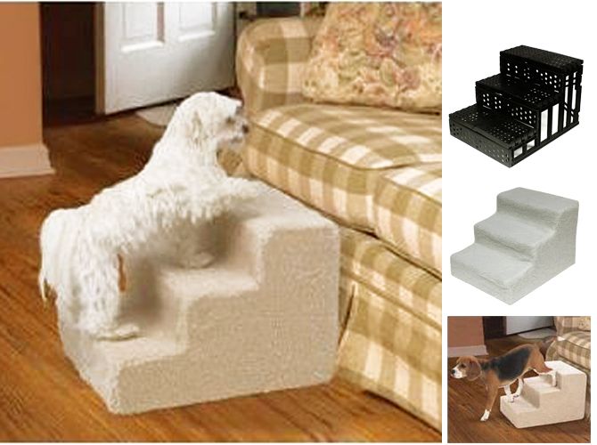 Pet Stairs Soft Plush Steps Ladder - CREAM