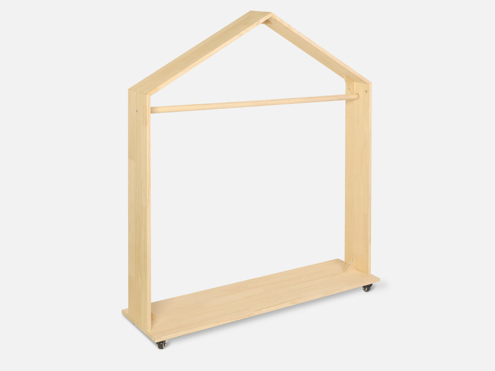 VOLTA Kids House Clothing Rack - Oak