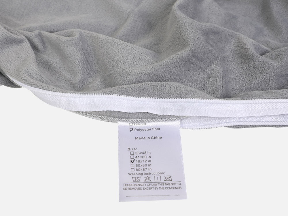 Weighted Blanket Cover 122cm x 183cm - GREY