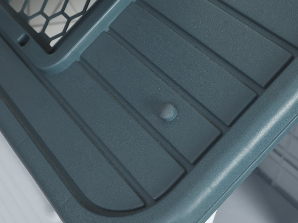 Medium Plastic Dog House with Window - Grey