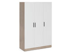Bram 3 Door Wardrobe Cabinet - Oak + White
