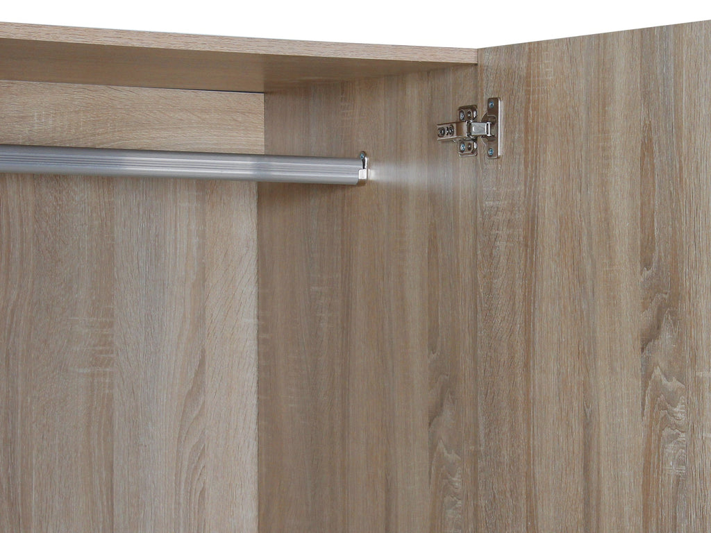 Bram 2 Door Wardrobe with 2 Drawers - Oak