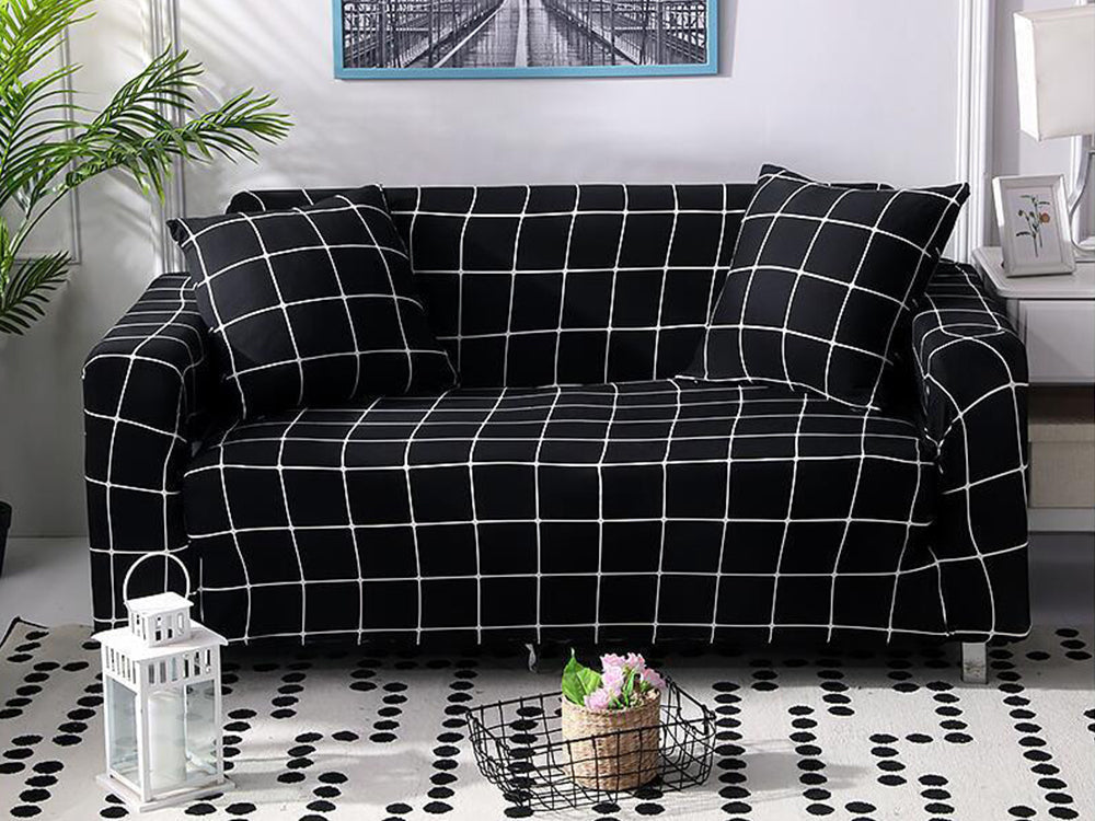 2 Seater Sofa Couch Cover 145-185cm - Plaid