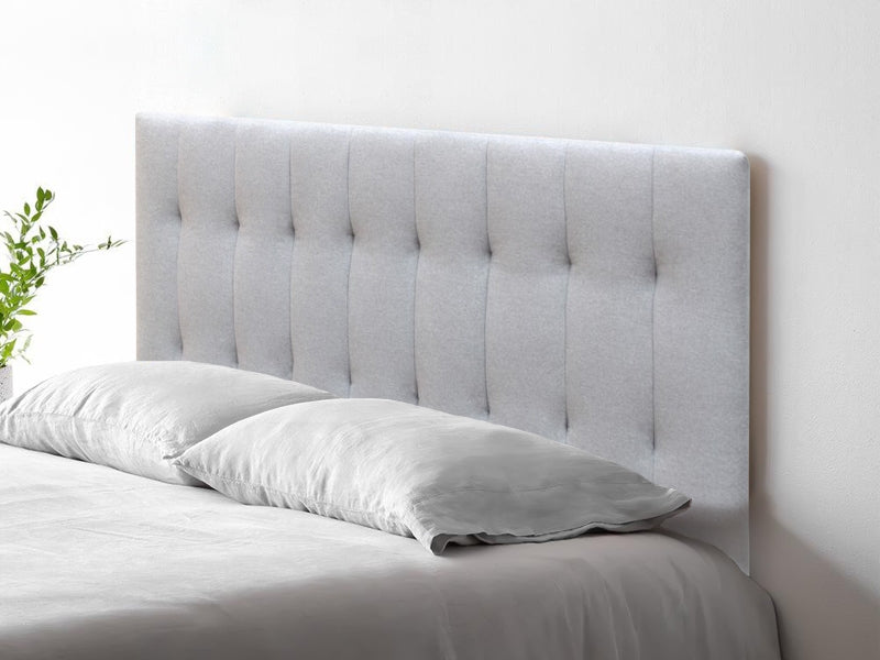 LISA SUPER KING Stand-alone Fabric Headboard - LIGHT GREY