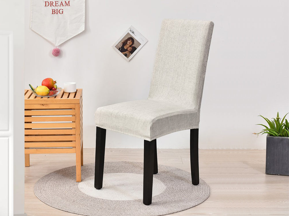 Dining Chair Cover - Set of 4 - Light Grey