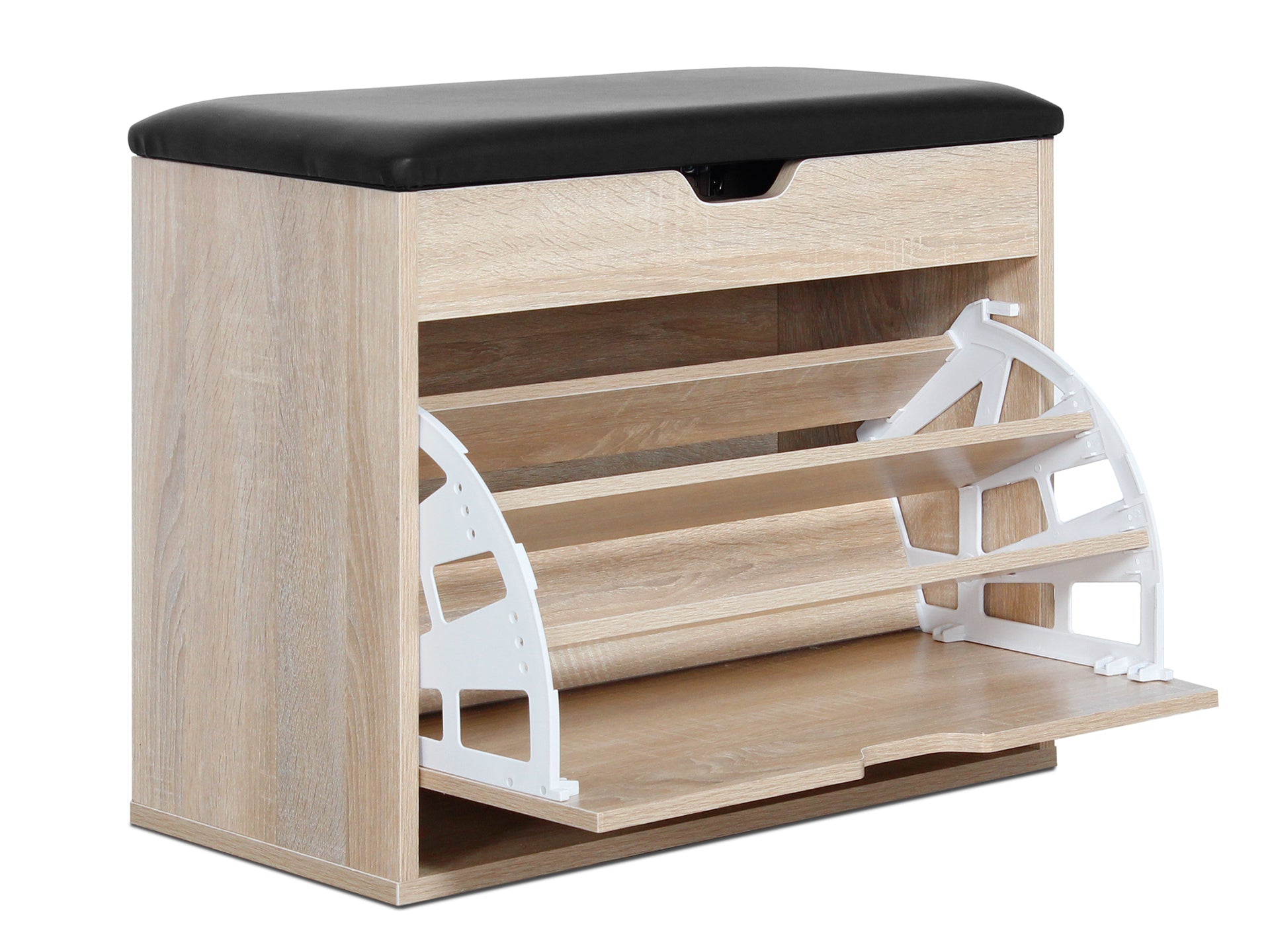 Hawea Shoe Rack Wooden Storage Cabinet 3 Layer - Oak