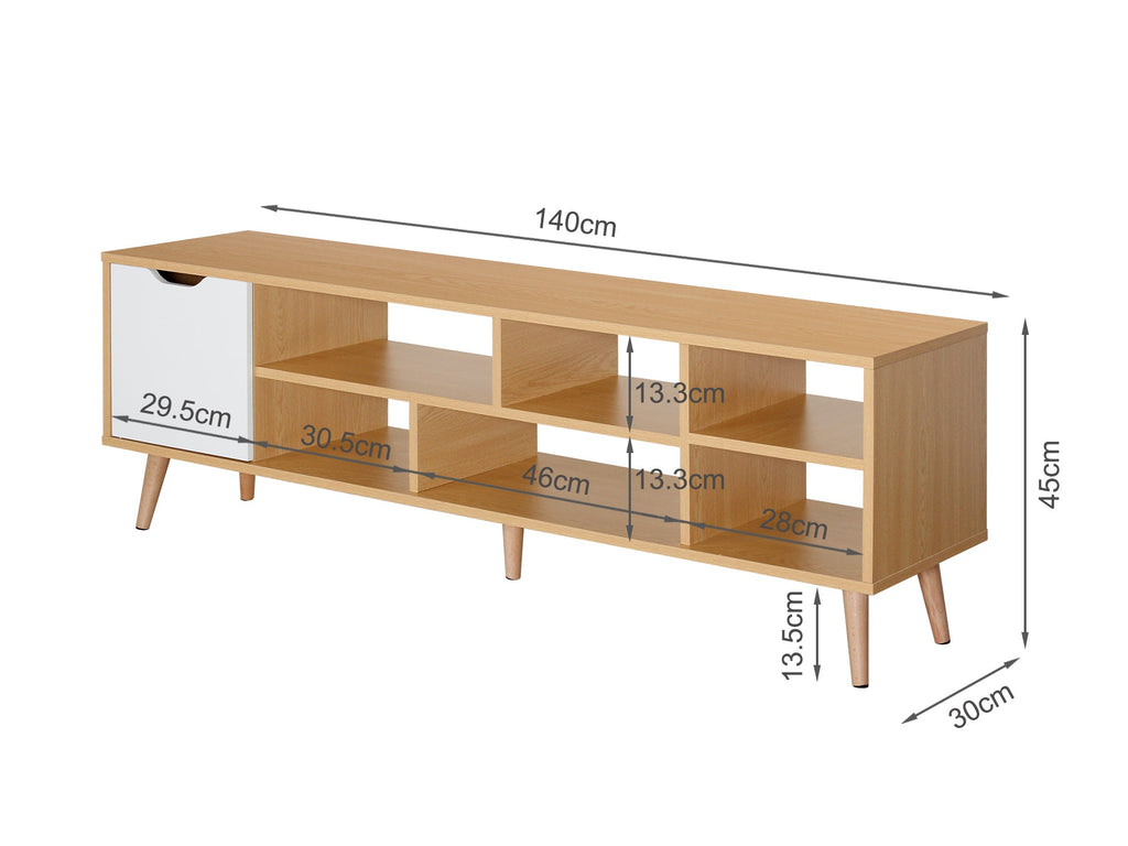 Como 1.4m Entertainment Unit - Oak