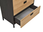 MORRIS Wooden Tallboy 4 Drawers - Oak