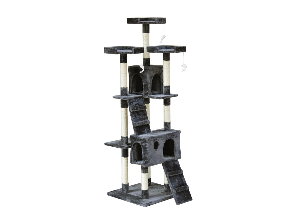 BINGO Cat Tree House 185cm 7 Levels - GREY