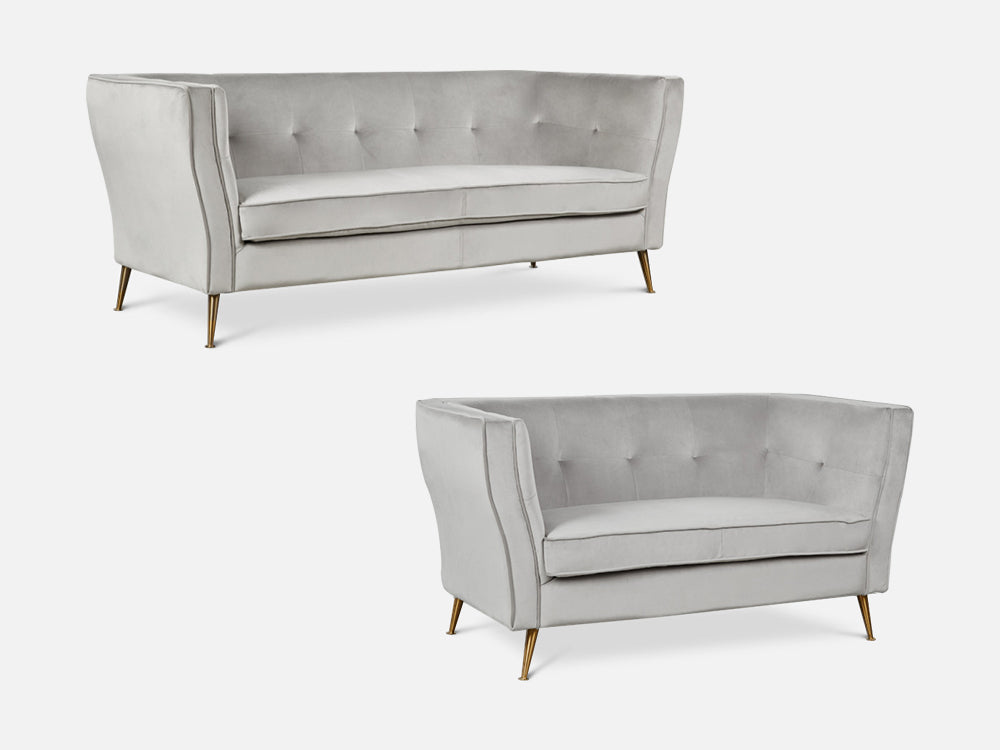 OSLO Sofa Set 2PCS - LIGHT GREY