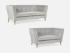 OSLO Sofa Set 2PCS - LIGHT GREY