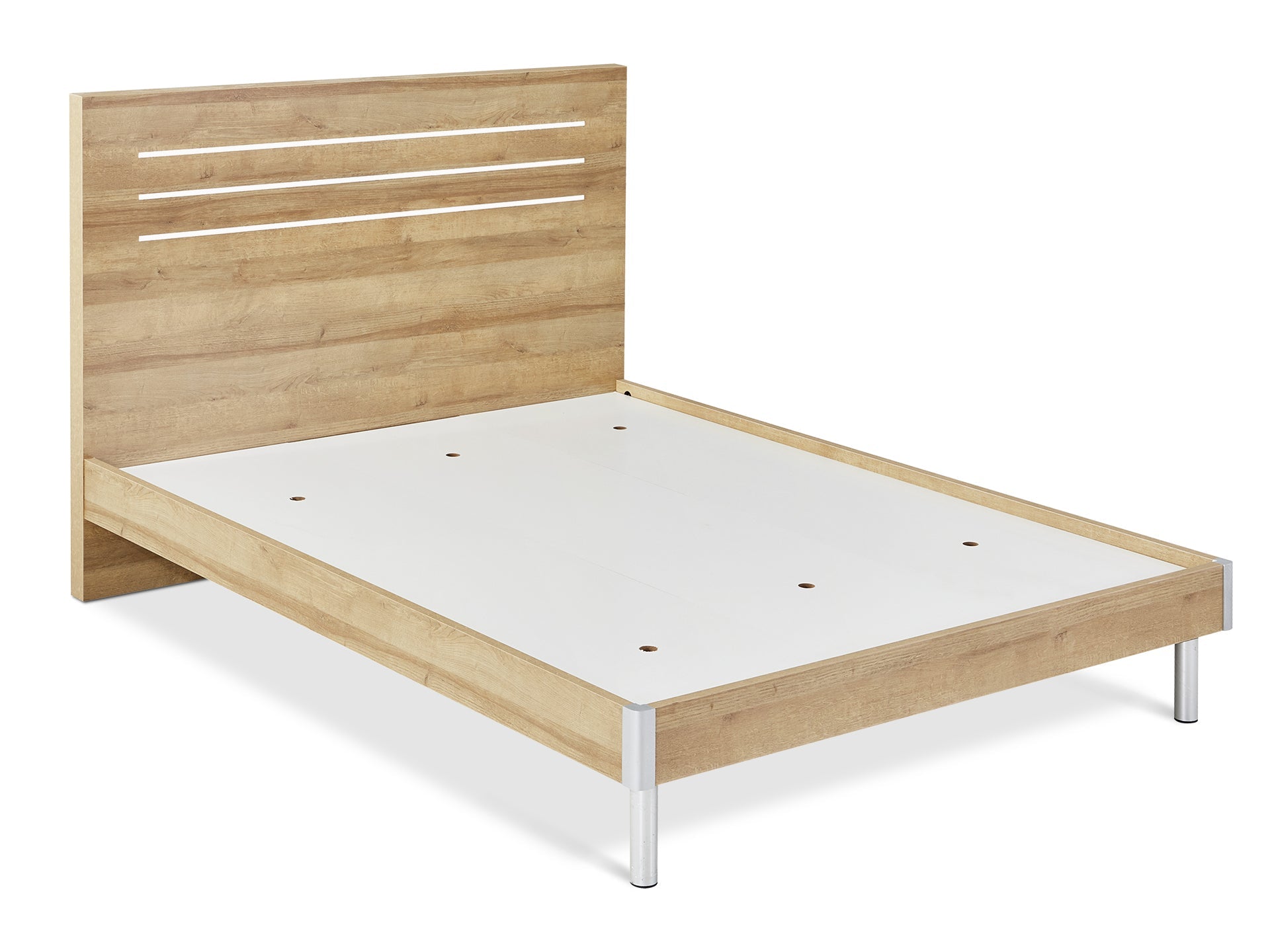 Makalu Queen Wooden Bed Frame - Oak