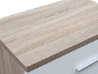 Bram Tallboy 4 Drawer Chest Dresser - Oak + White