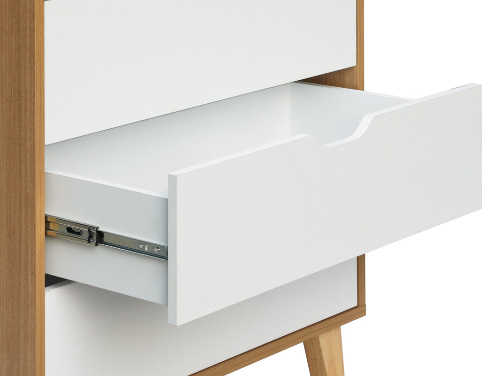 SCHERTZ Wooden Tallboy 4 Drawers - Oak