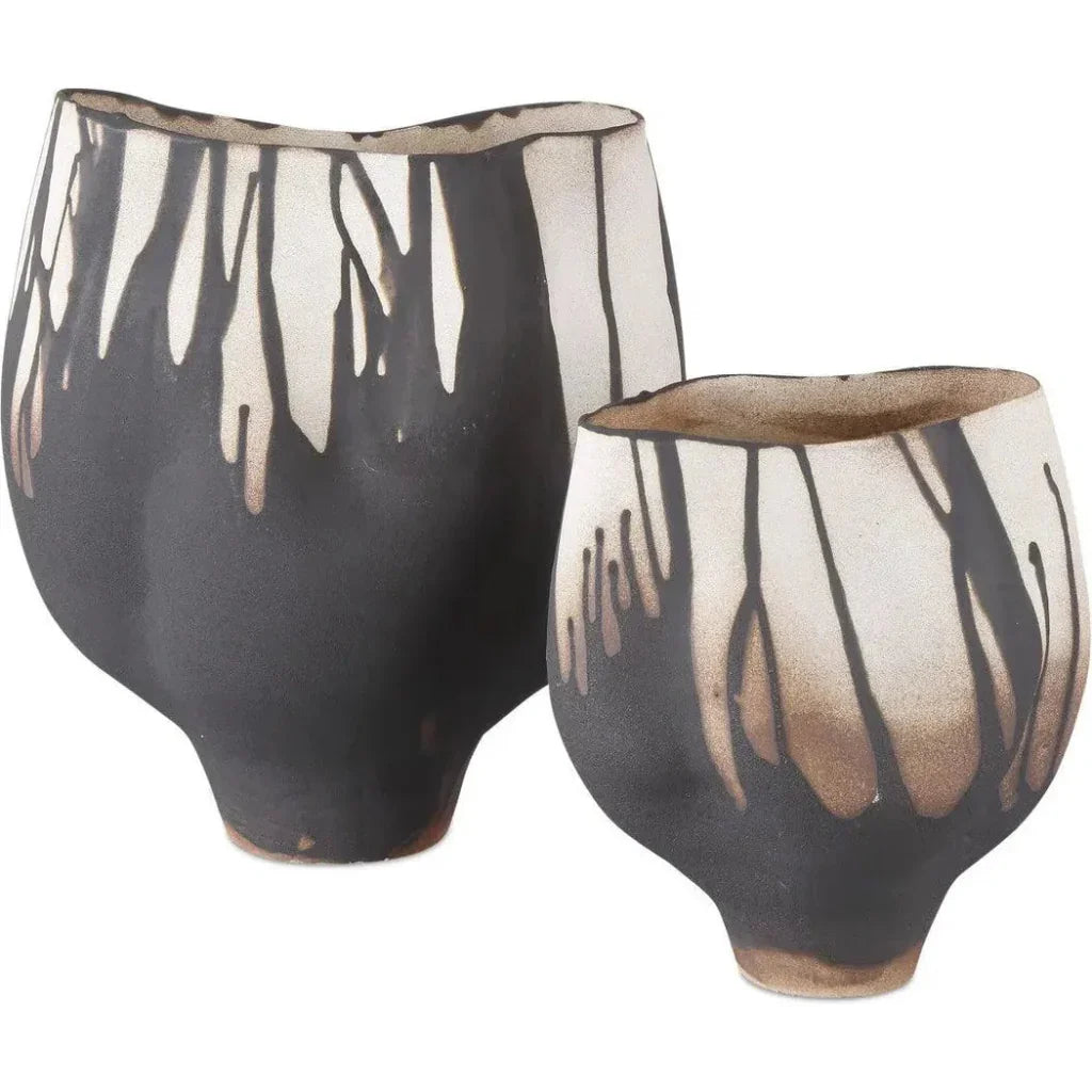 9 in. Inoue Porcelain Black Vase