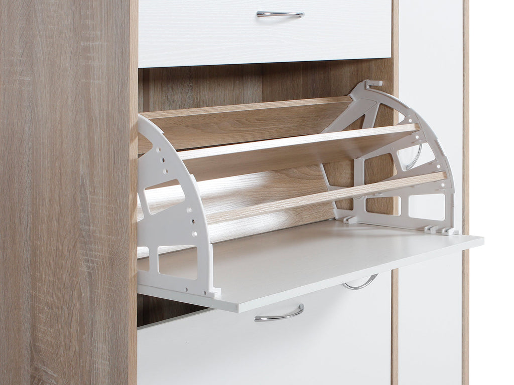 Kihona 3 Drawer Shoe Cabinet Storage Rack - Oak