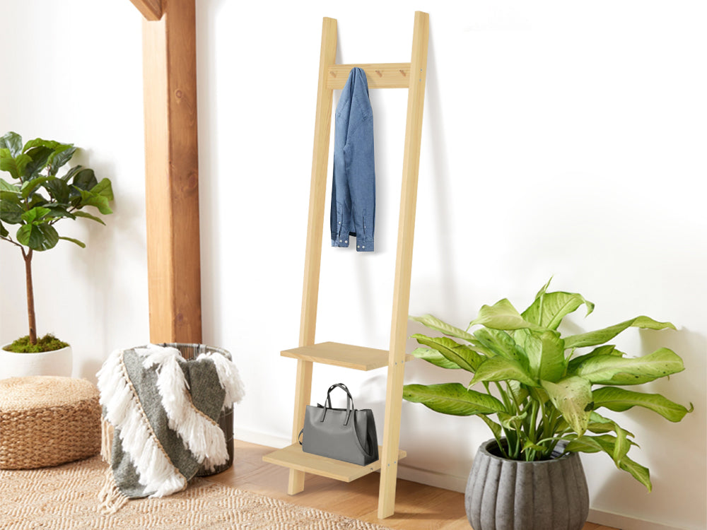 PYALA Wooden Coat Rack Hanger - Oak