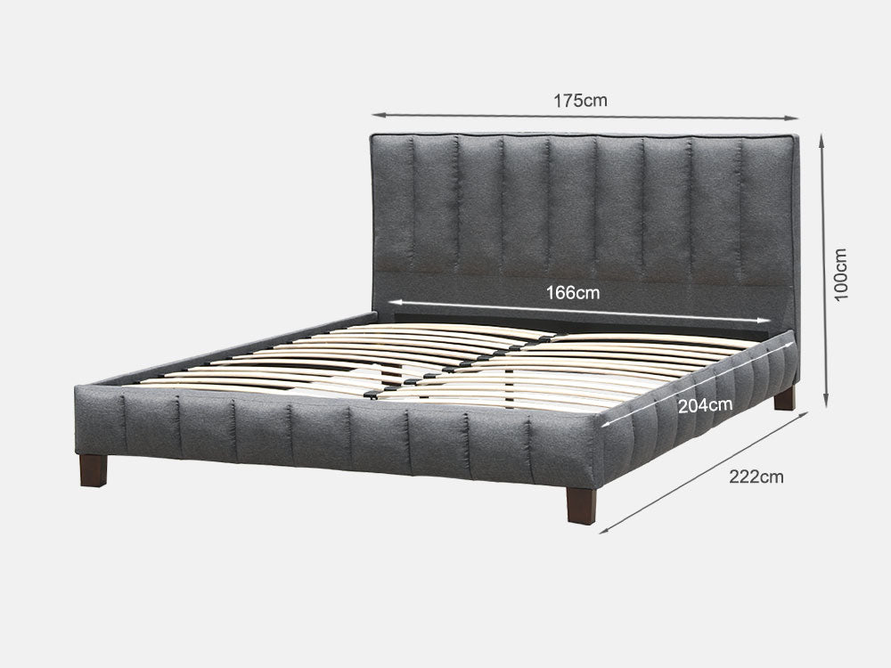 EIGER King Bed Frame - DARK GREY