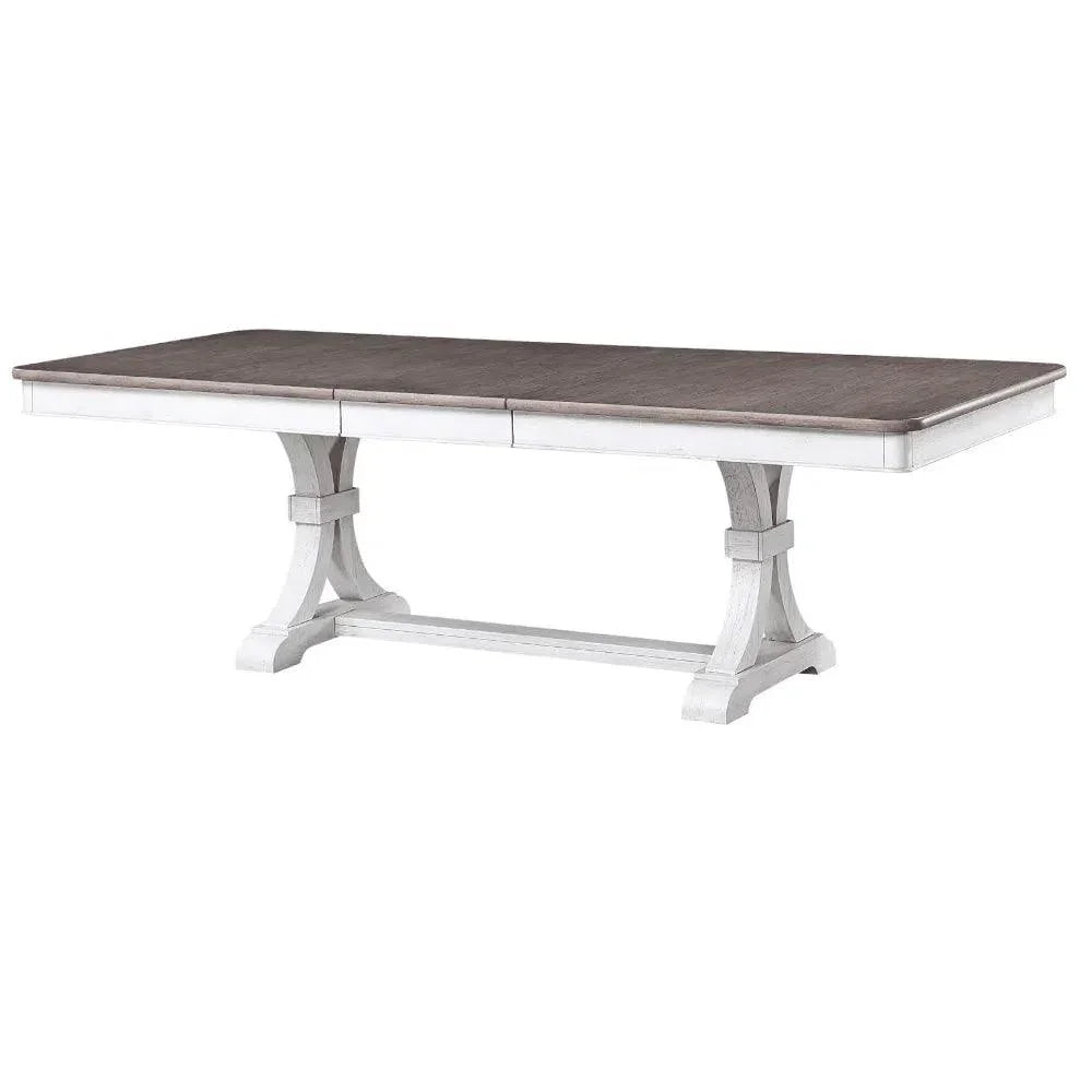 94" Two Tone Extending Trestle Dining Table Sonoma