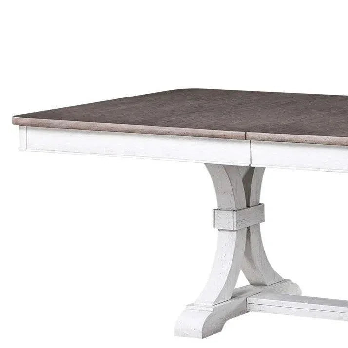 94" Two Tone Extending Trestle Dining Table Sonoma