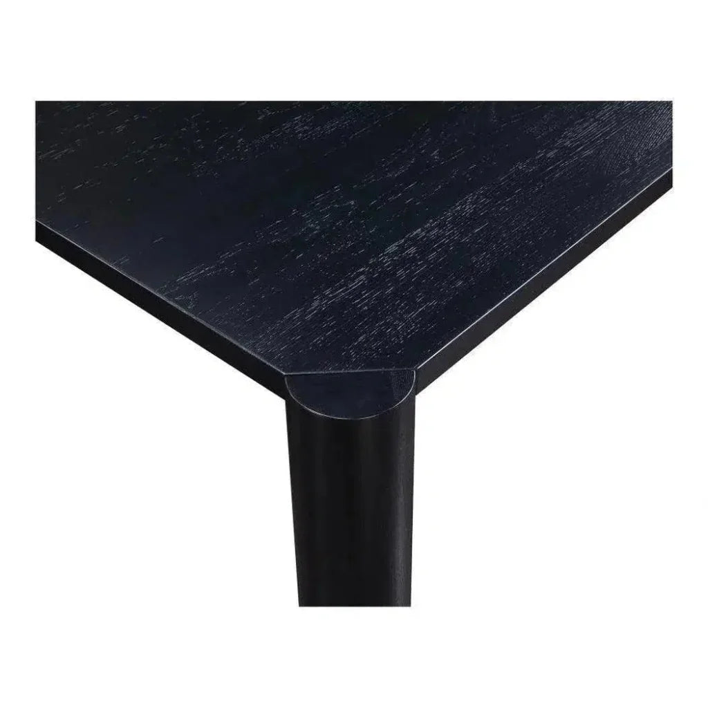 96" Solid Wood Black Rectangular Post Dining Table