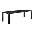 96" Solid Wood Black Rectangular Post Dining Table