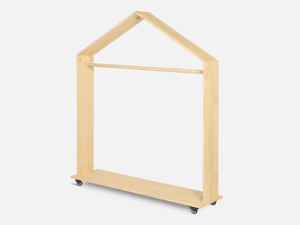 VOLTA Kids House Clothing Rack - Oak
