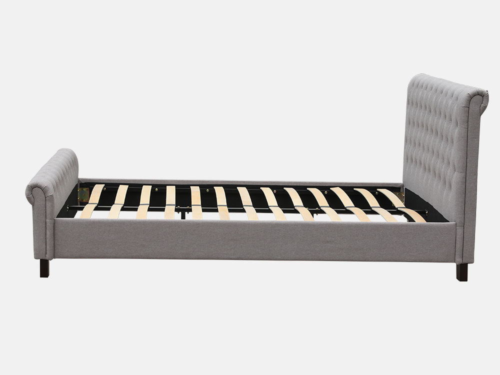 EGMONT Queen Bed Frame - LIGHT GREY