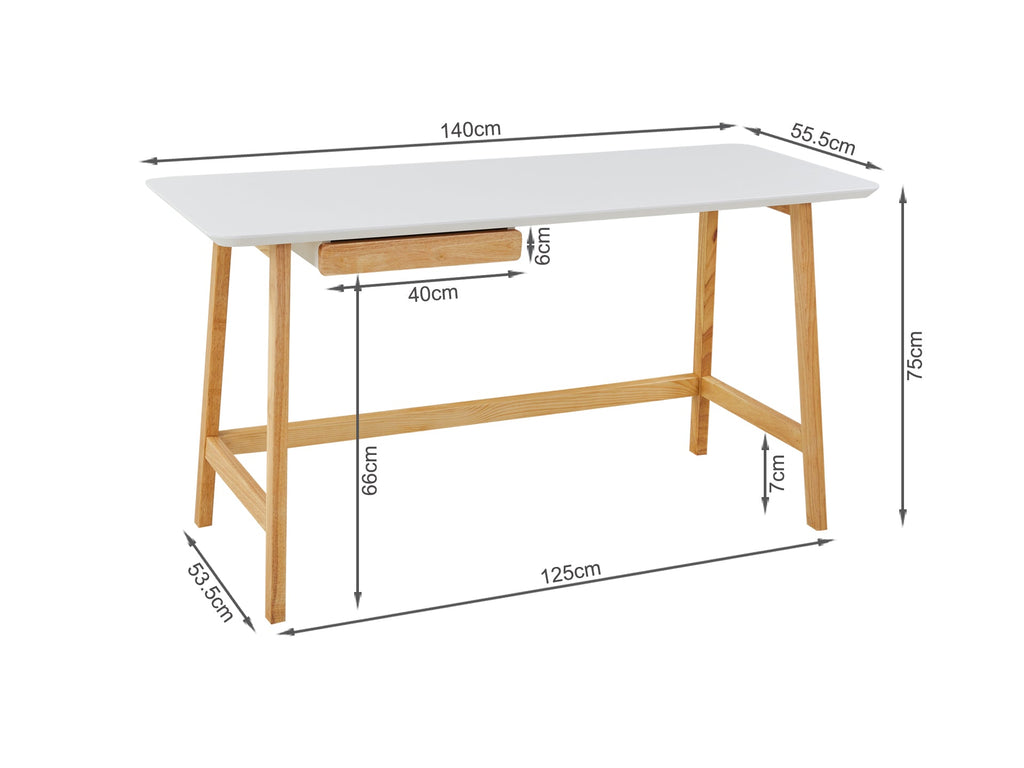 Jesse 140cm Computer Desk - Oak