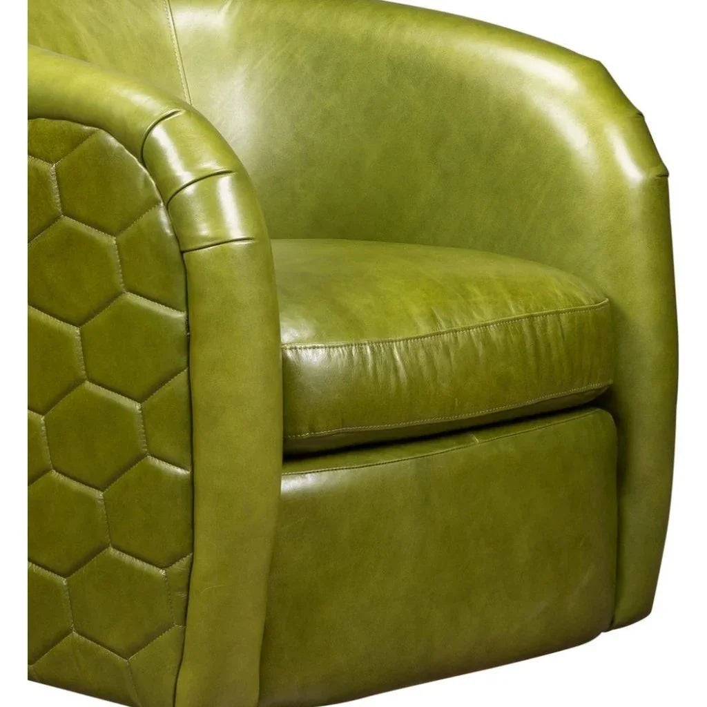 A'Buzz Leather Modern Design Swivel Chair