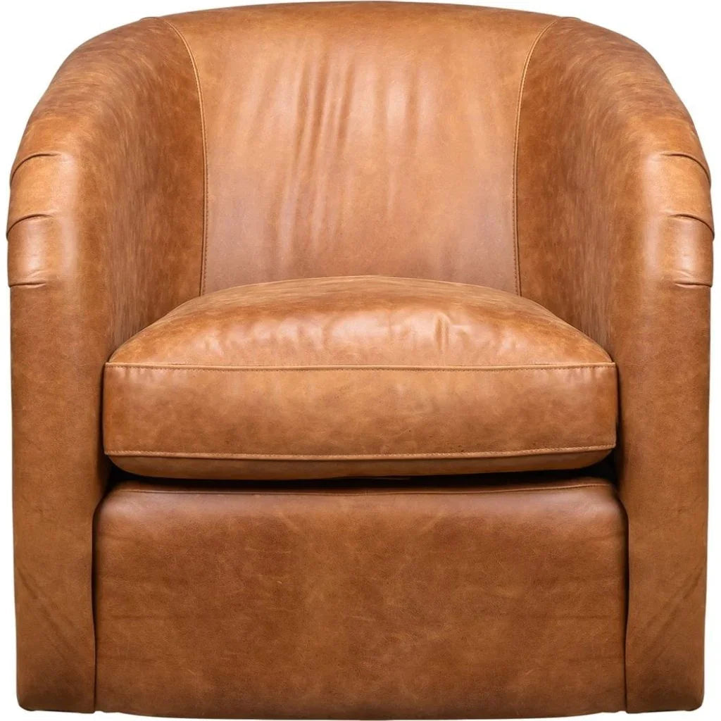 A'Buzz Leather Modern Design Swivel Chair