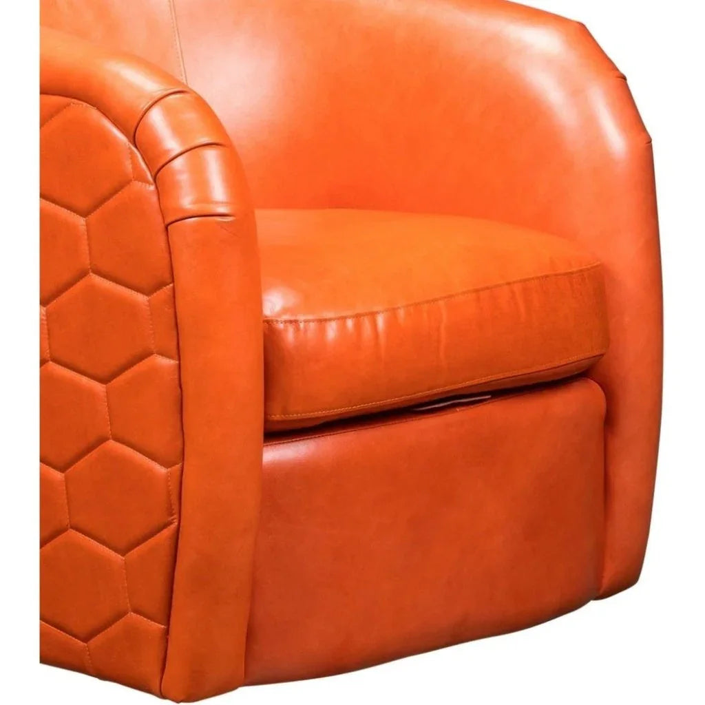 A'Buzz Leather Modern Design Swivel Chair