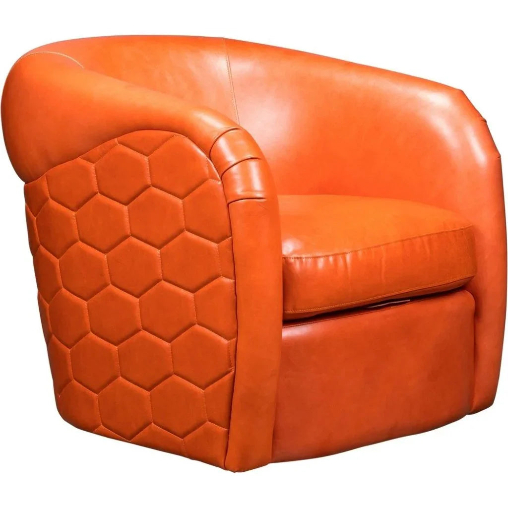 A'Buzz Leather Modern Design Swivel Chair