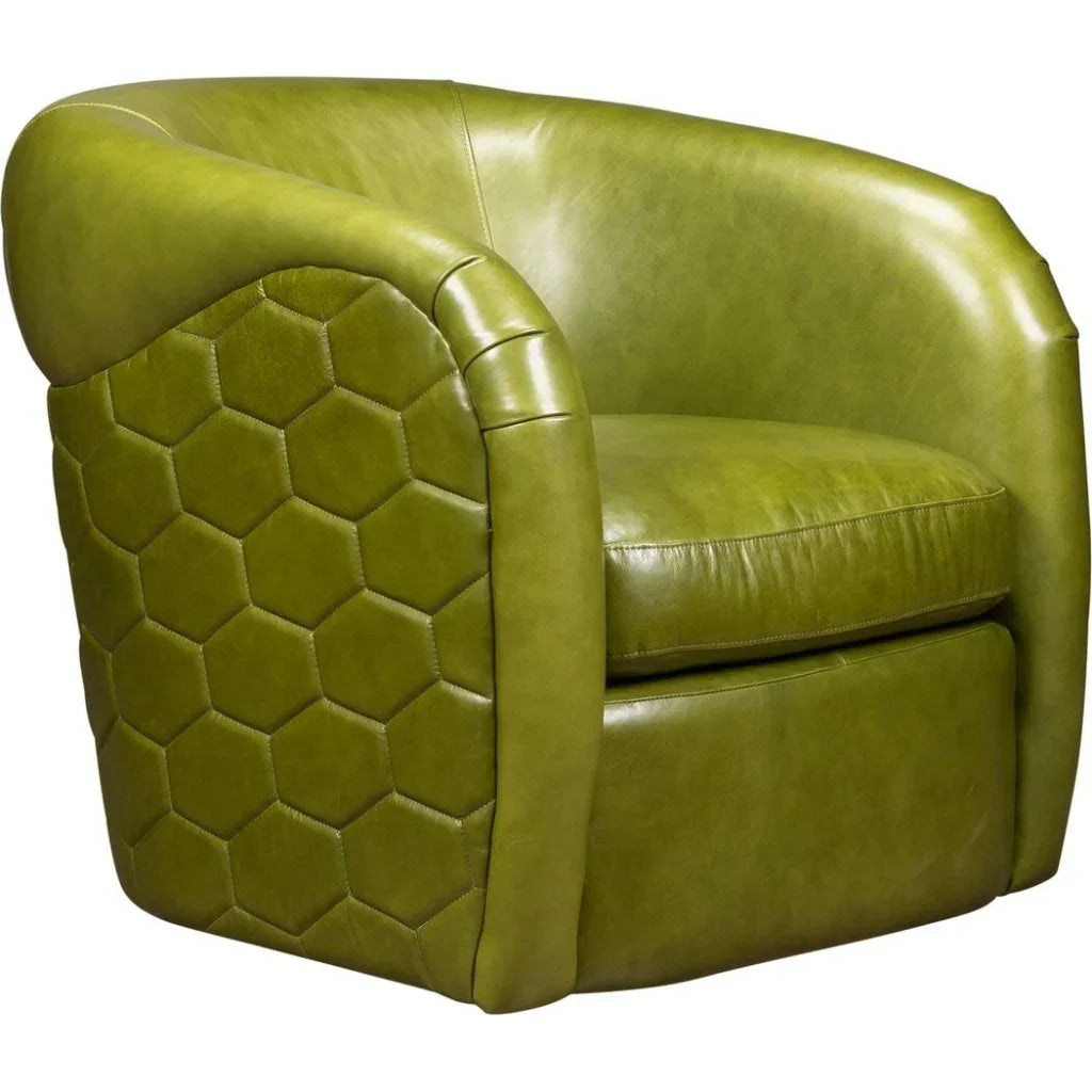 A'Buzz Leather Modern Design Swivel Chair