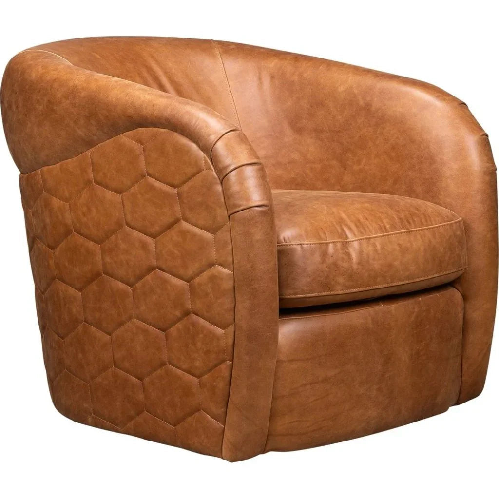 A'Buzz Leather Modern Design Swivel Chair