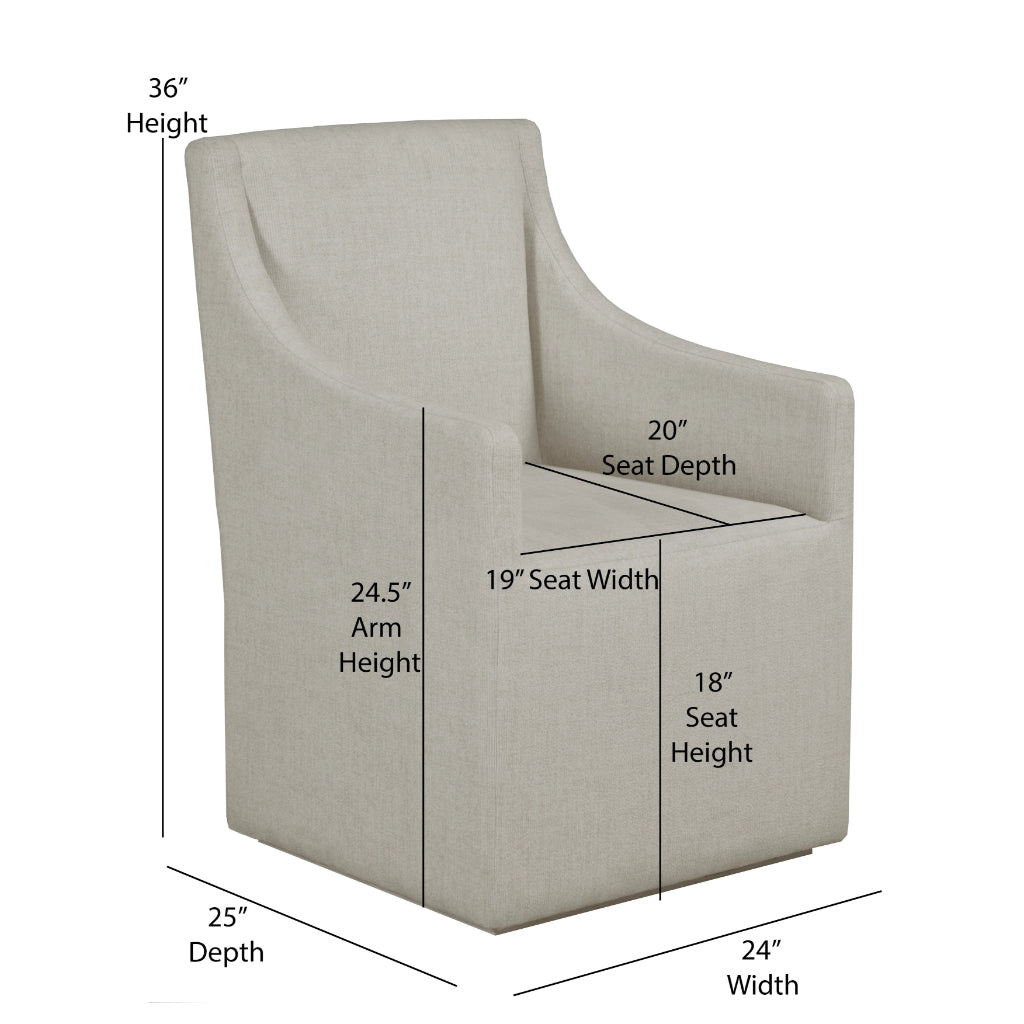 Abaco White Performance Fabric Dining Chair