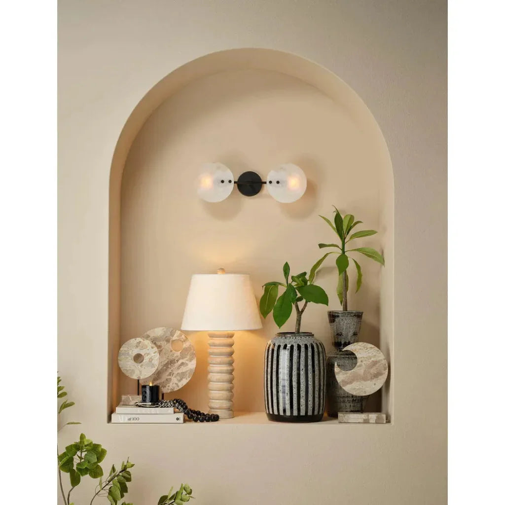 Abacus Hand-Carved Wooden Table Lamp