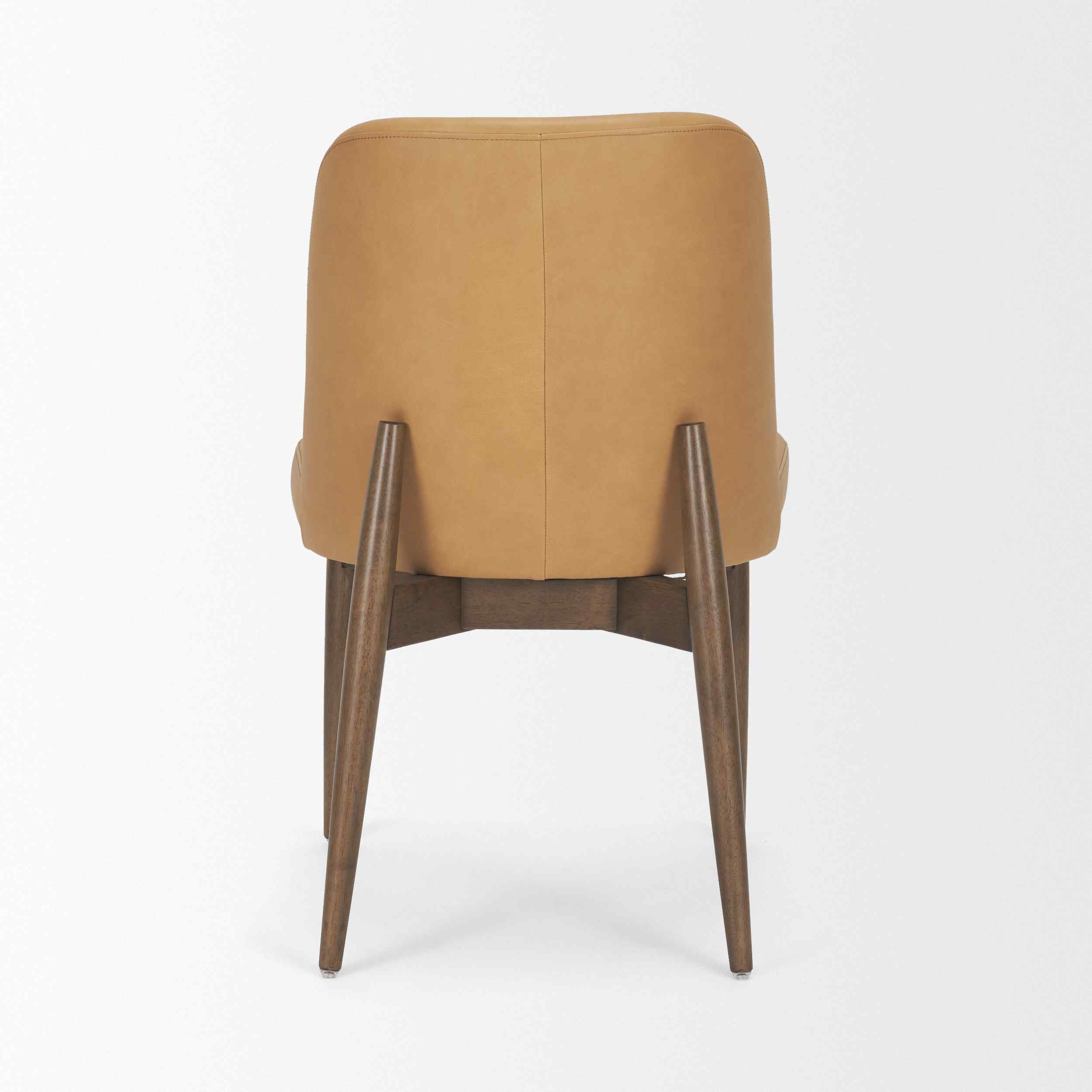 Abbie Leather Armless Dining Chair 2PC