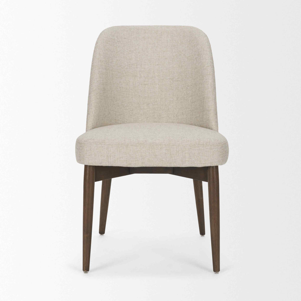 Abbie Leather Armless Dining Chair 2PC