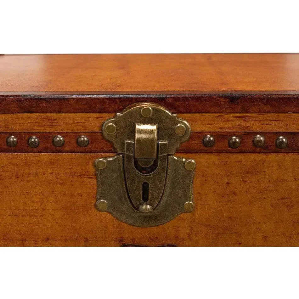 Abilene Side Table Leather Box With Stand