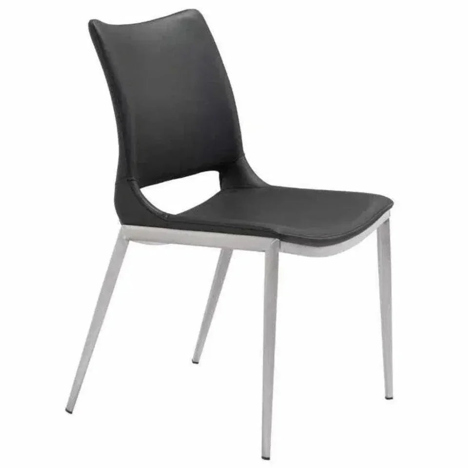 Ace Leather Armless Dining Chair 2PC