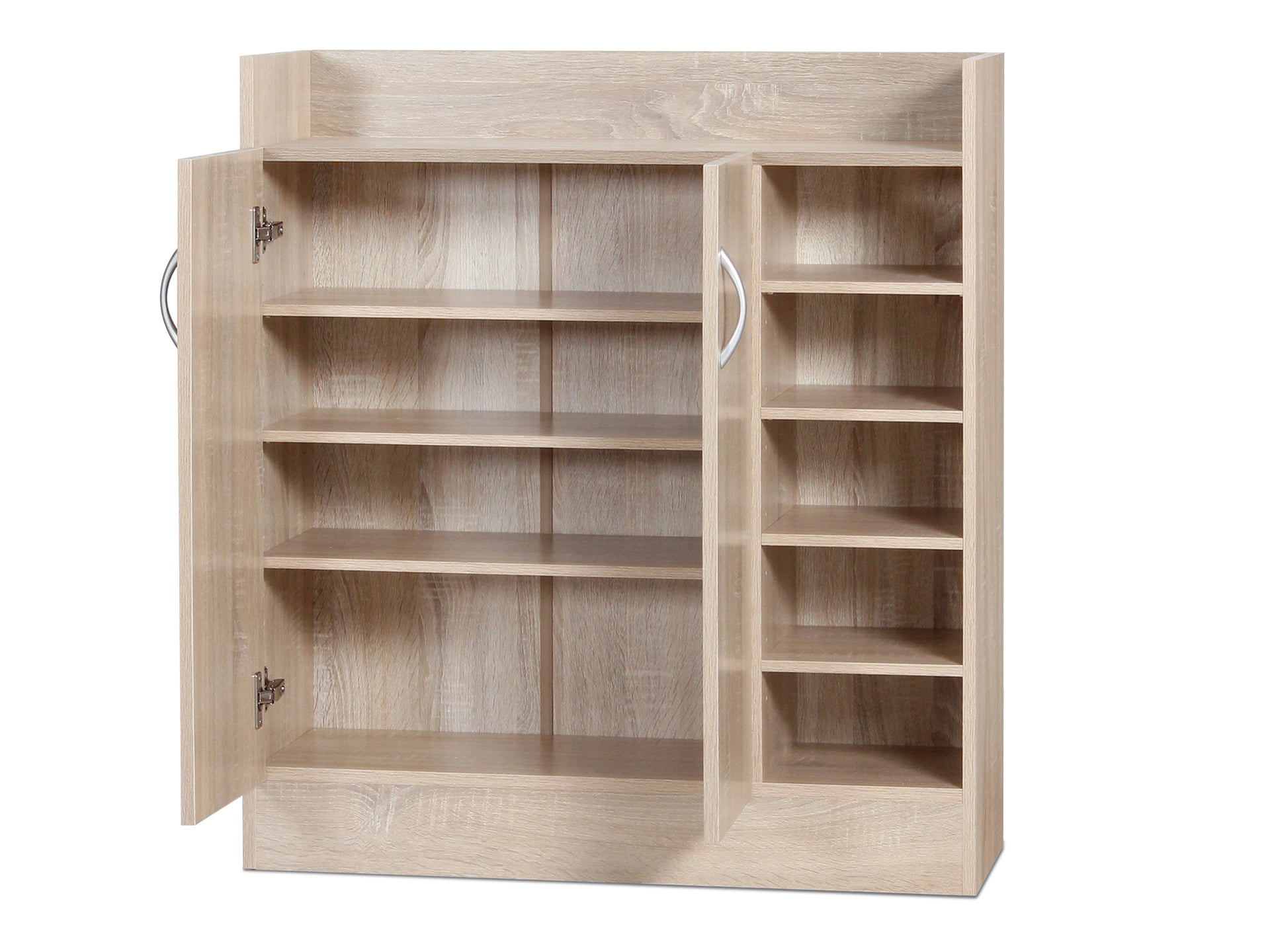 Maui 2 Door Shoe Cabinet Storage Rack - Oak