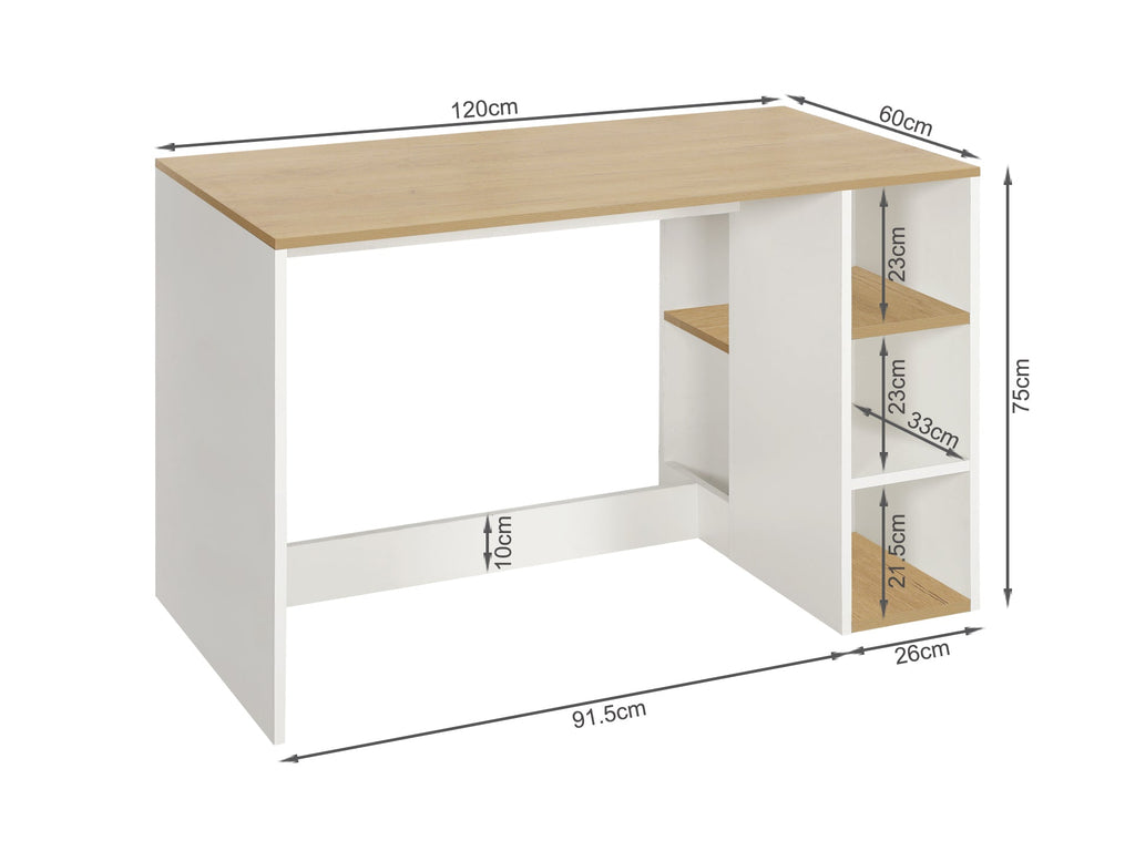 Rhett 120cm Computer Desk - Oak