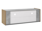 TOMMIE 1.4M Entertainment Unit - Cement + Oak
