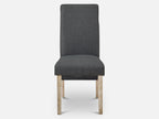 LOLA 2PCS Upholstered Dining Chair - DARK GREY