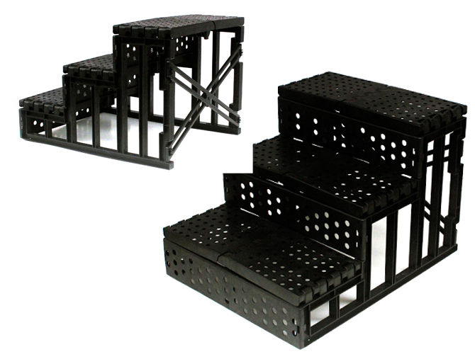 Pet Stairs Soft Plush Steps Ladder - CREAM