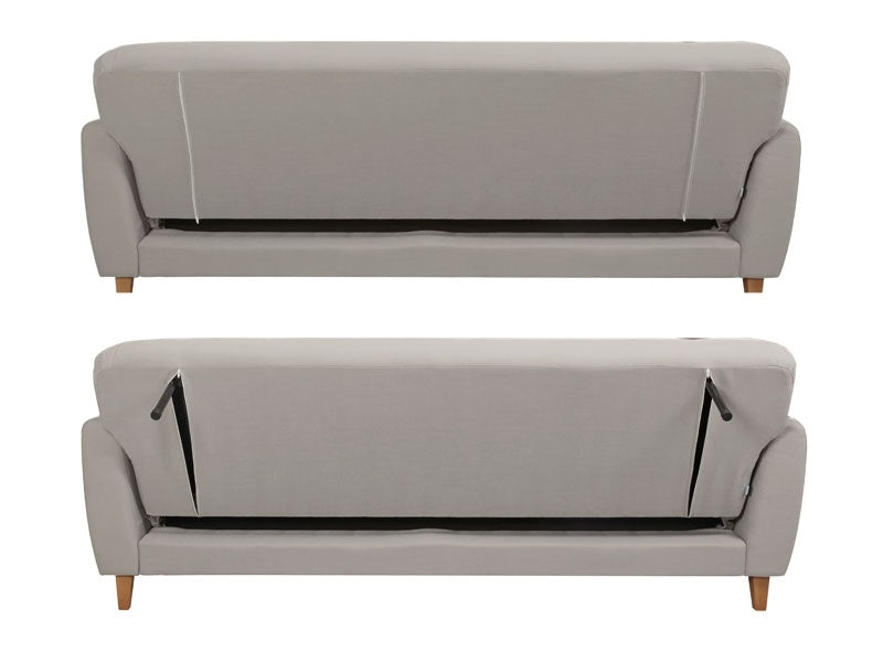 MUNICH 3 Seater Sofa Bed LIGHT GREY
