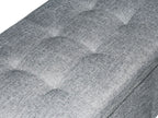 ELLIE Ottoman Footstool Storage Box - GREY