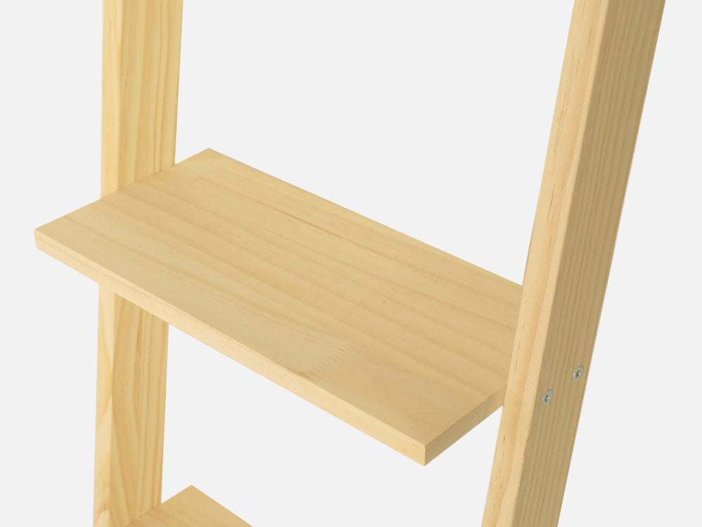 CHILKA 4 Tier Ladder Shelf - Oak